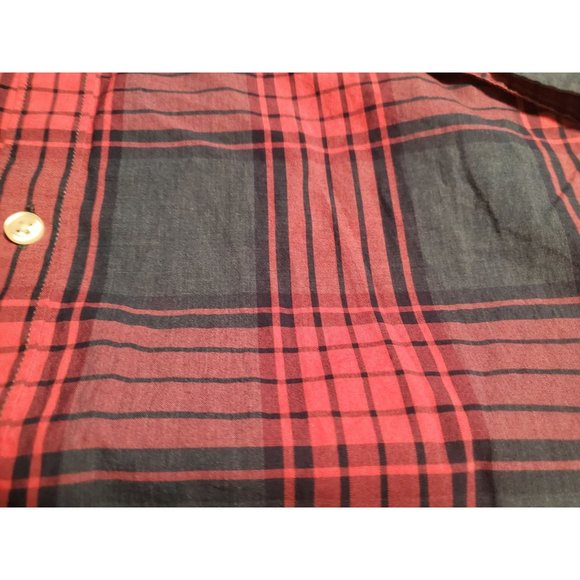 Bonobos lightweight LS cotton button down slim fit XL pink/blue plaid - Picture 3 of 10